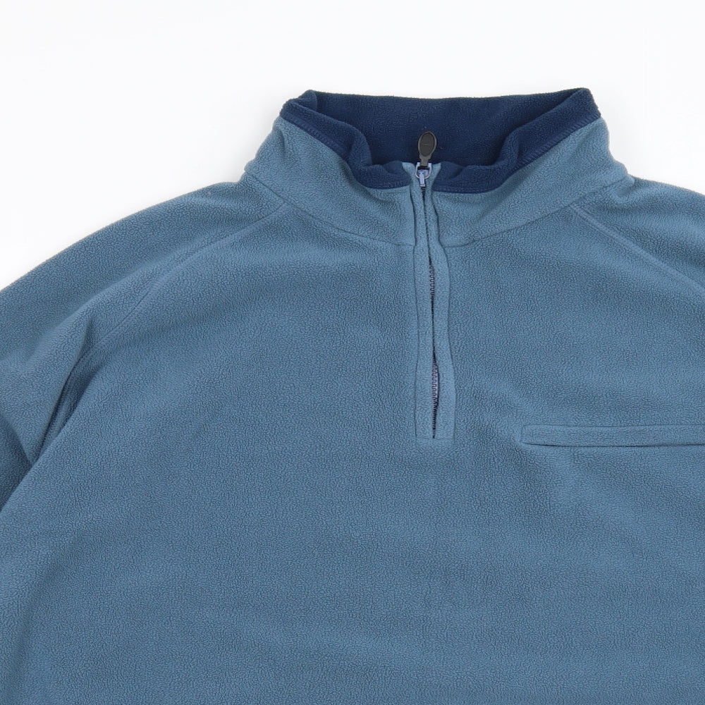 M&S Mens Blue  Fleece Basic Casual Size M