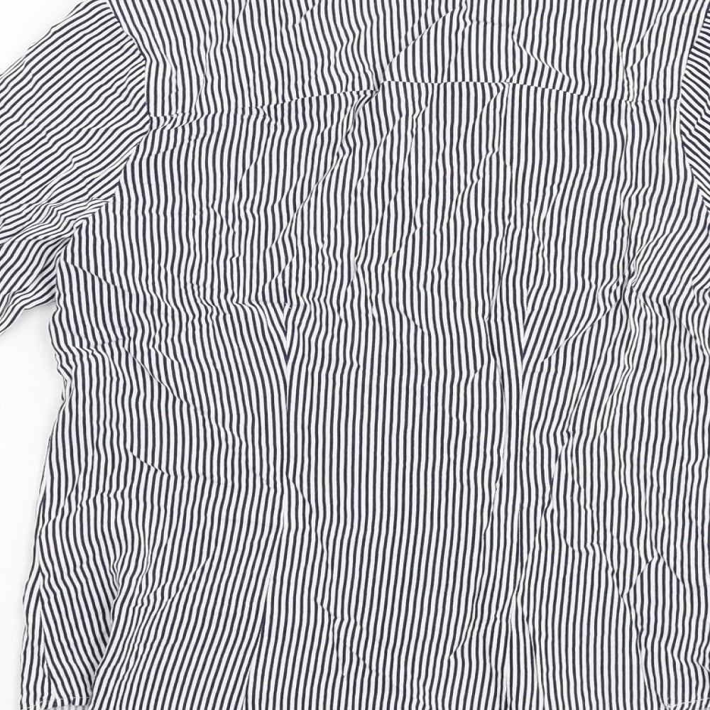 Primark Womens Blue Striped  Basic Button-Up Size 10