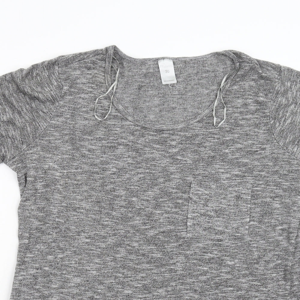 Alexia Womens Grey   Basic T-Shirt Size 20