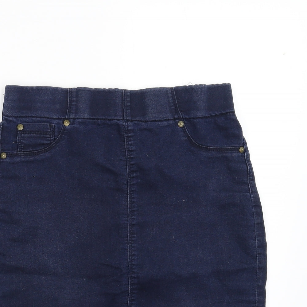 Papaya Womens Blue  Denim Straight & Pencil Skirt Size 12
