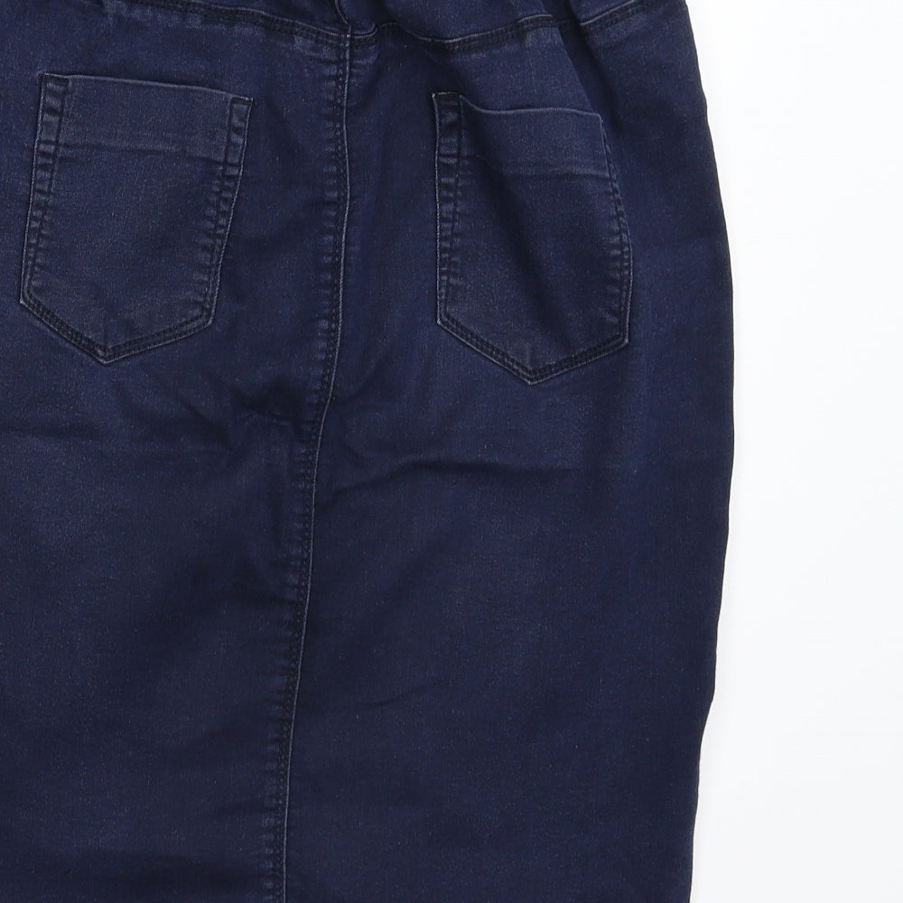 Papaya Womens Blue  Denim Straight & Pencil Skirt Size 12