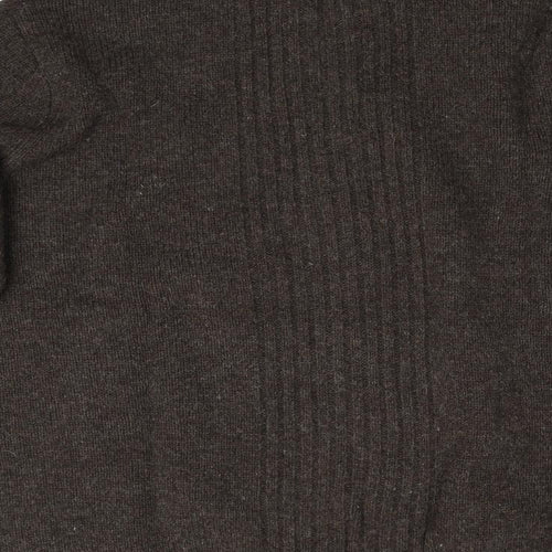 Avenue Mens Green  Knit Henley Jumper Size L  - Lambswool