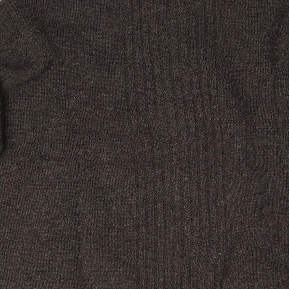 Avenue Mens Green  Knit Henley Jumper Size L  - Lambswool
