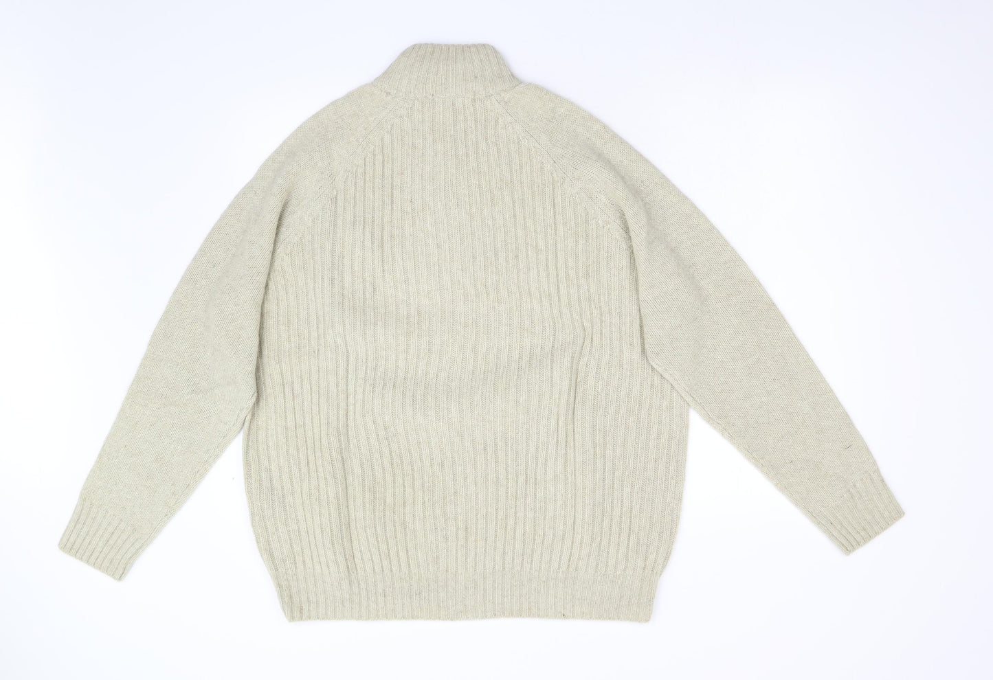 Avenue Mens Beige  Knit Pullover Jumper Size L