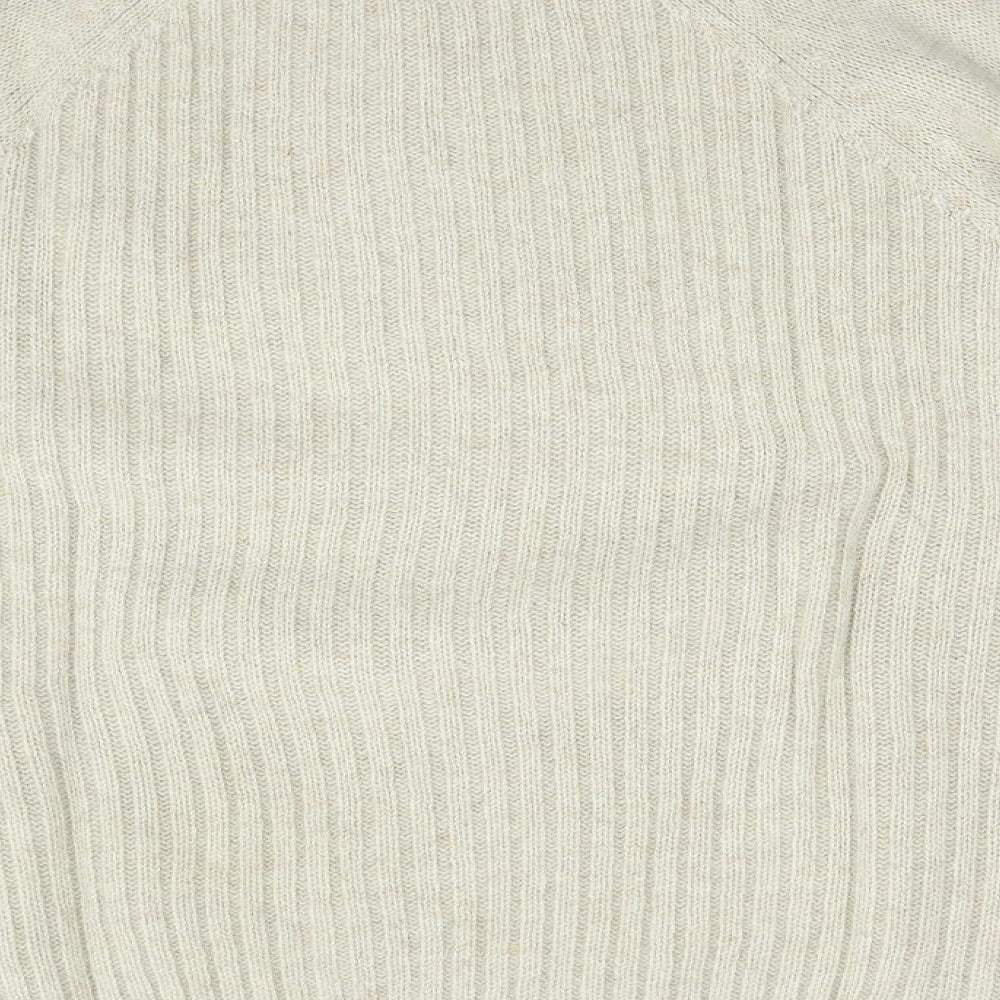 Avenue Mens Beige  Knit Pullover Jumper Size L