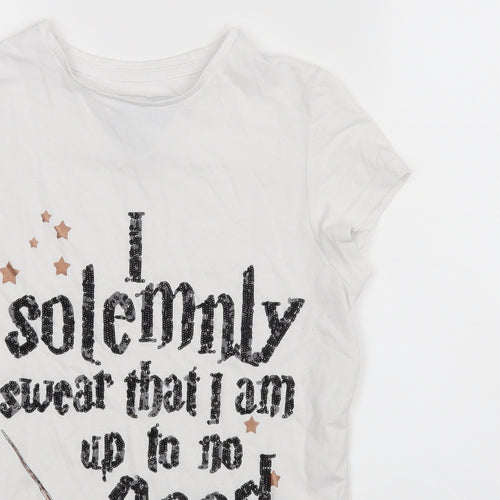 Primark Girls White   Basic T-Shirt Size 12-13 Years  - Harry Potter