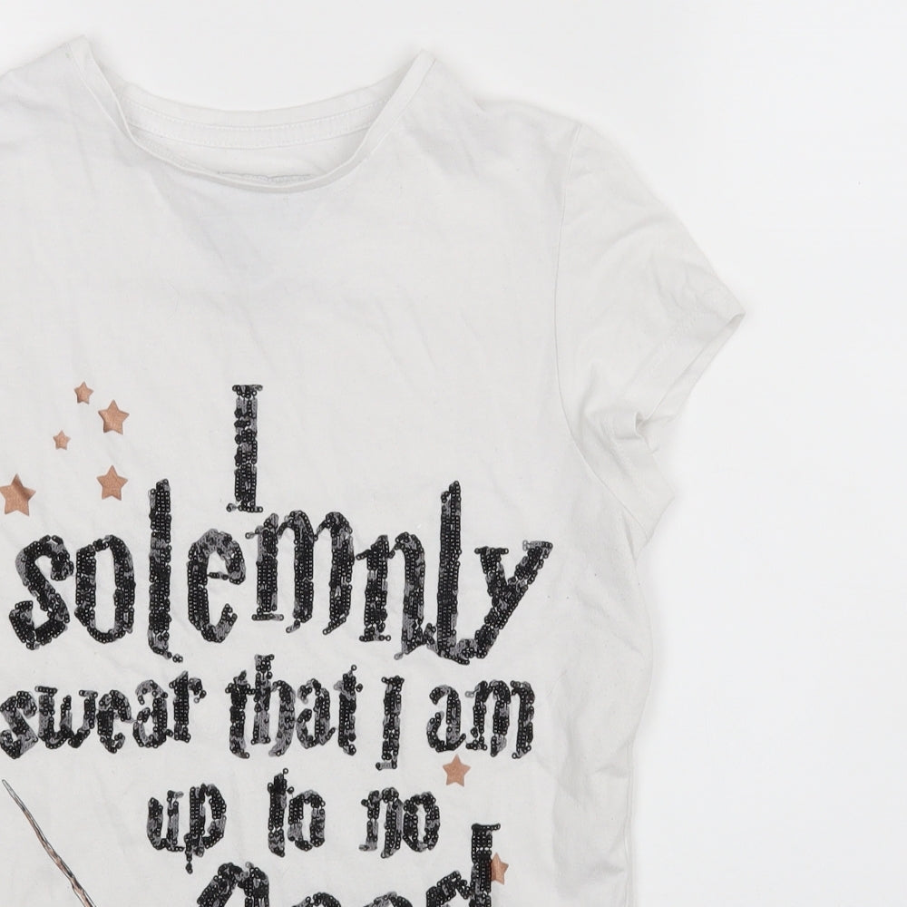 Primark Girls White   Basic T-Shirt Size 12-13 Years  - Harry Potter