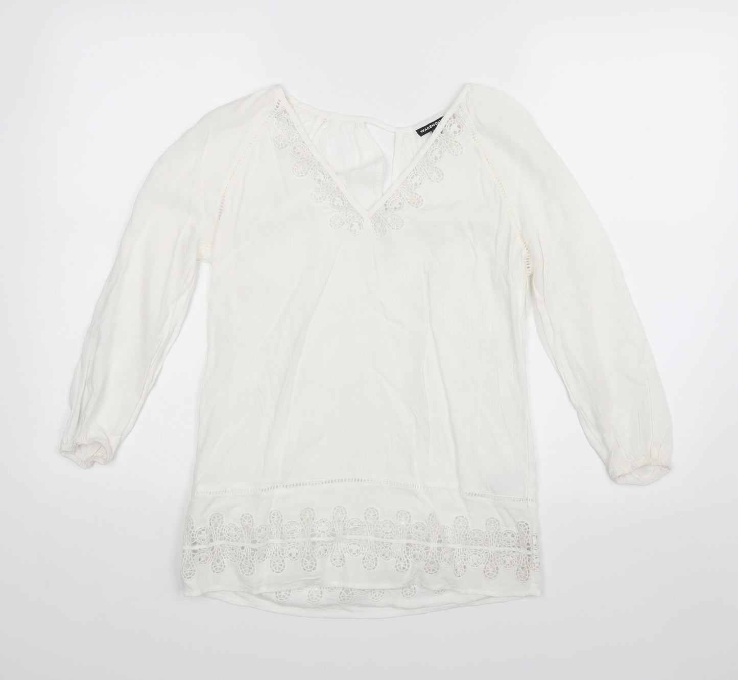 Warehouse Womens White   Basic Blouse Size 6