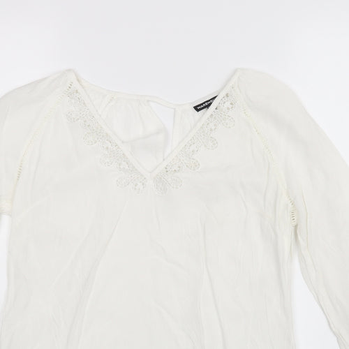 Warehouse Womens White   Basic Blouse Size 6