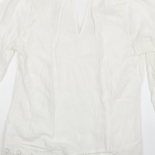 Warehouse Womens White   Basic Blouse Size 6