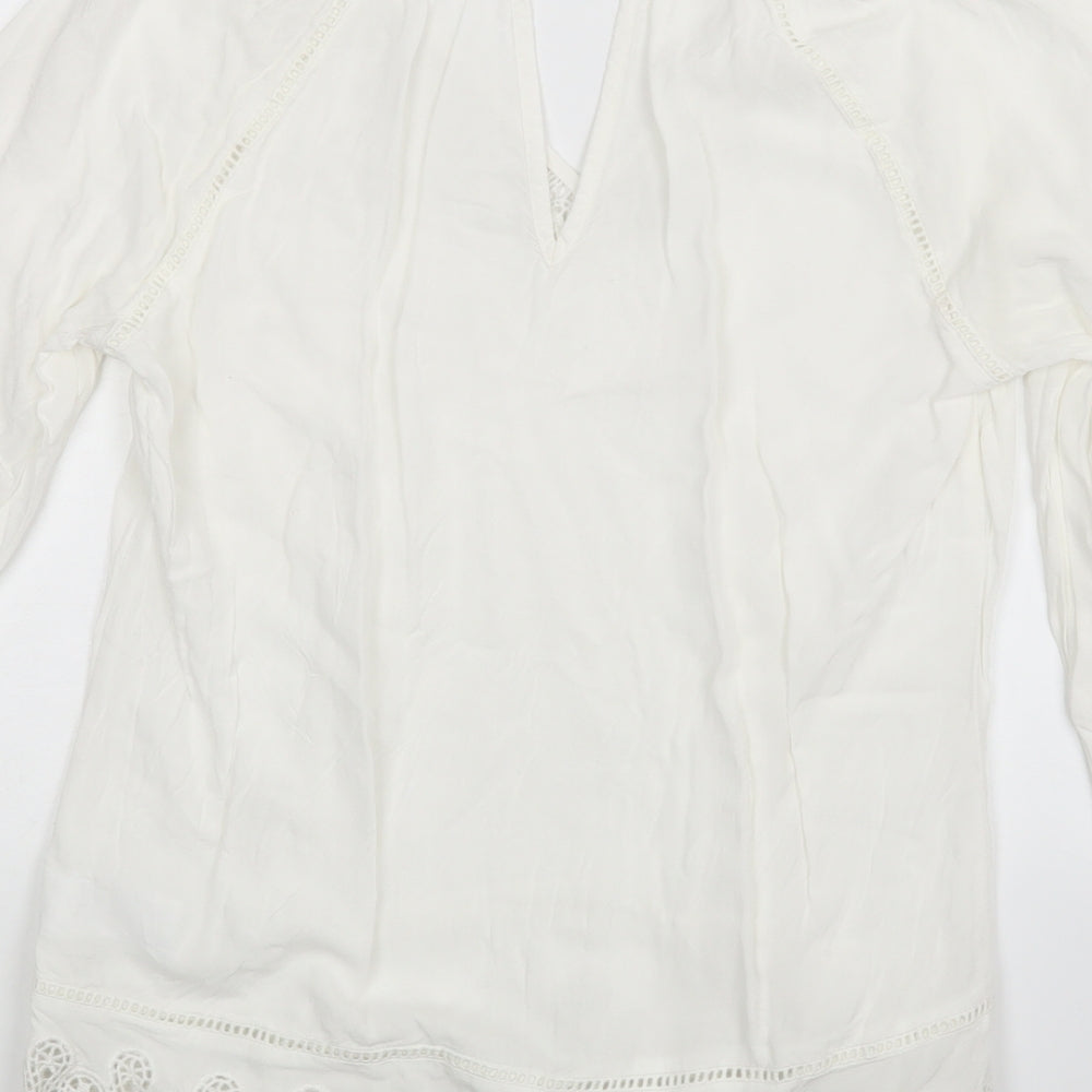 Warehouse Womens White   Basic Blouse Size 6