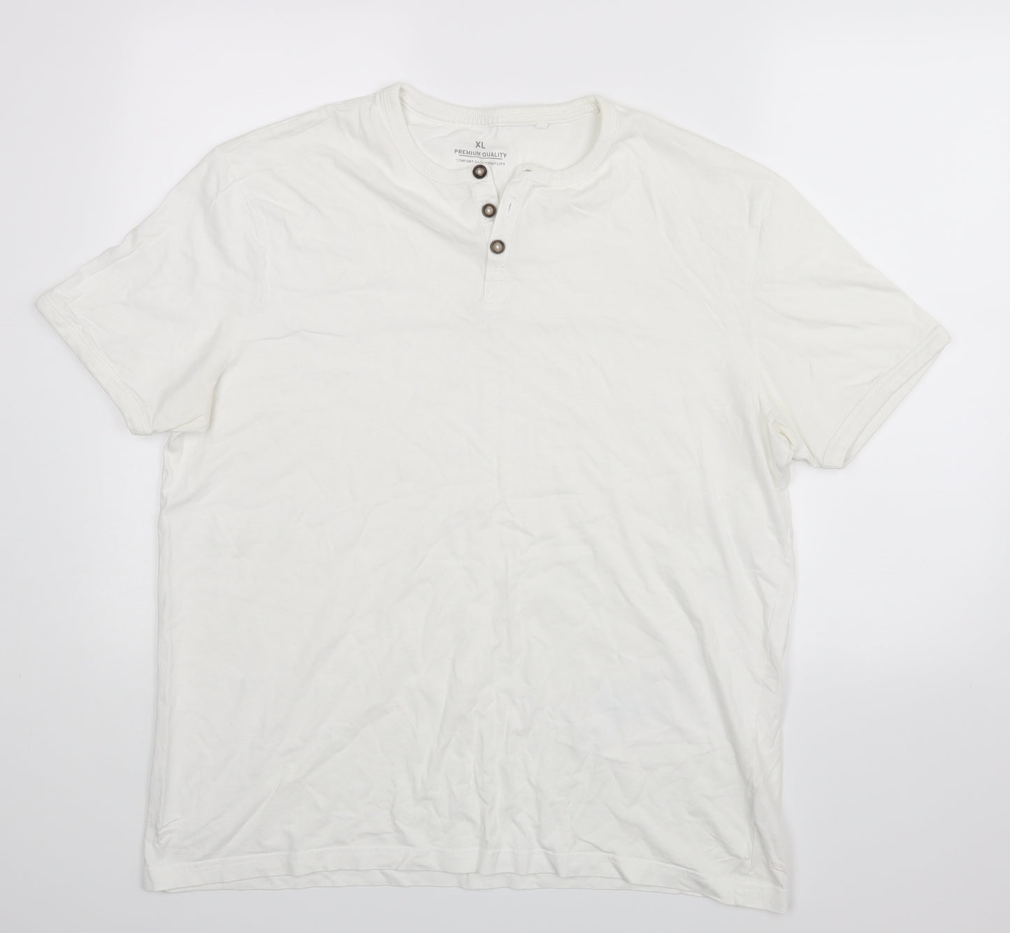 TU Mens White    T-Shirt Size XL