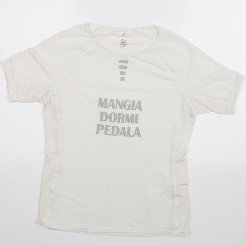 Preworn Womens White   Basic T-Shirt Size 16