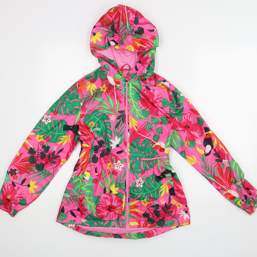 George Girls Pink Floral  Jacket Coat Size 11-12 Years