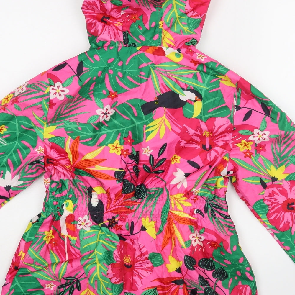 George Girls Pink Floral  Jacket Coat Size 11-12 Years