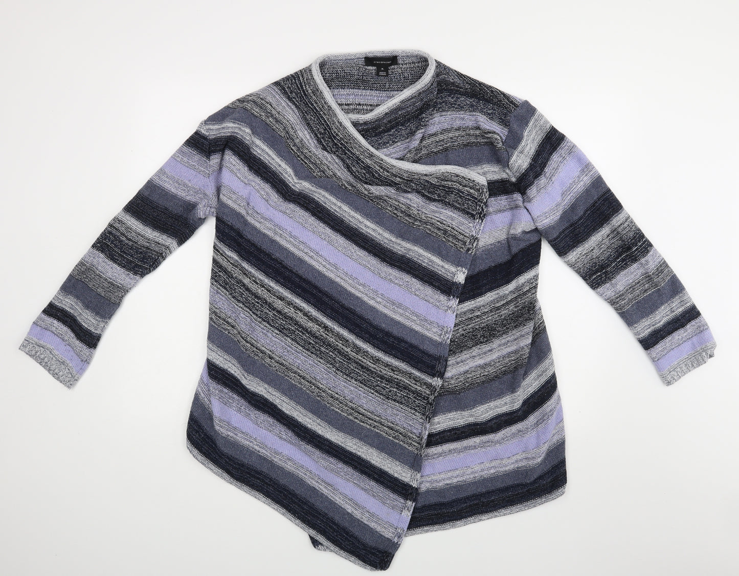 Atmosphere Womens Blue Striped  Wrap Jumper Size XL