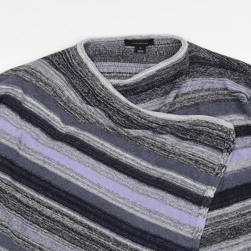 Atmosphere Womens Blue Striped  Wrap Jumper Size XL