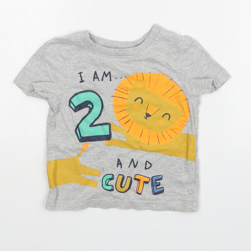 George Baby Grey   Basic T-Shirt Size 12-18 Months