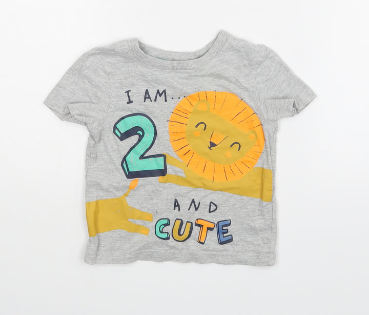 George Baby Grey Basic T-Shirt Size 12-18 Months
