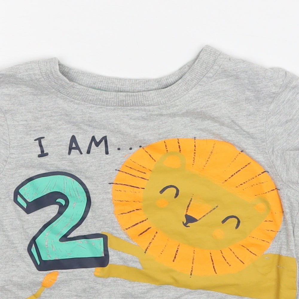 George Baby Grey   Basic T-Shirt Size 12-18 Months