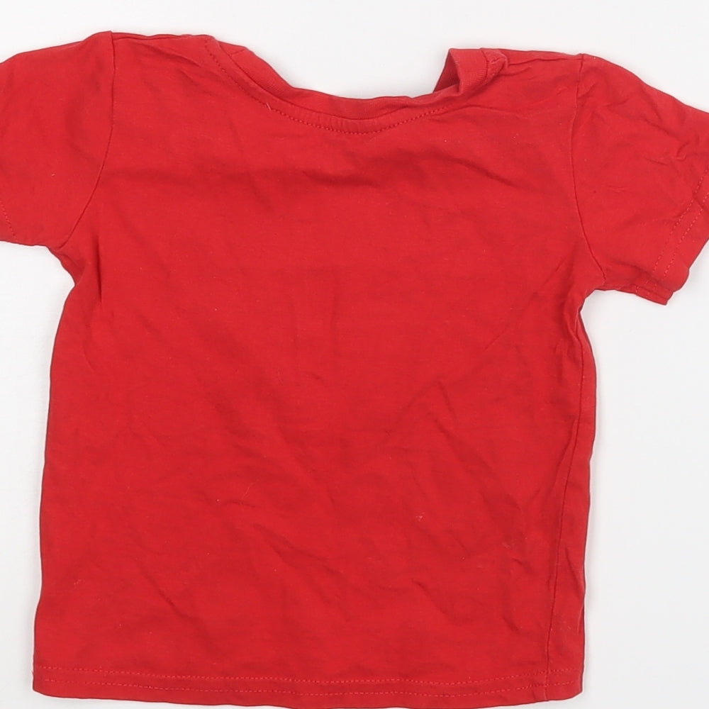 Primark Baby Red Batik  Basic T-Shirt Size 12-18 Months