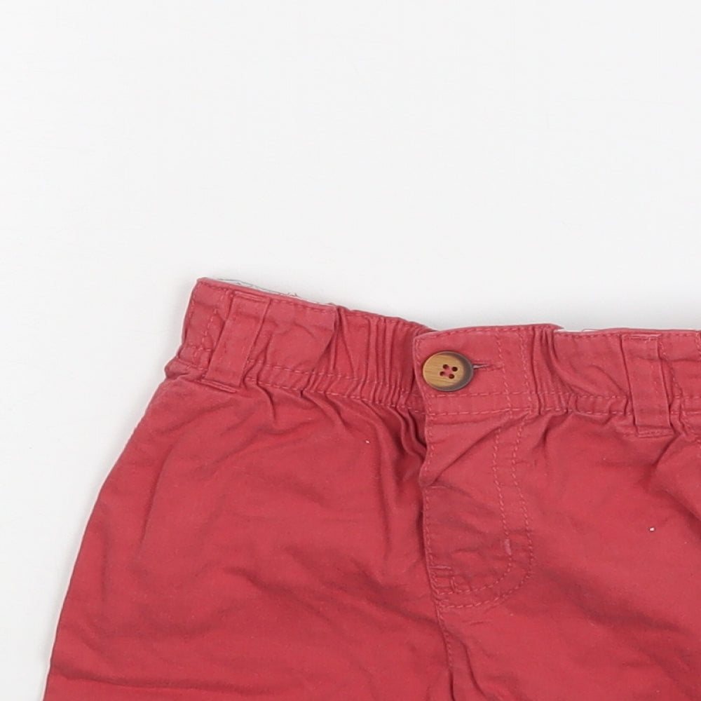 Preworn Boys Red   Cargo Trousers Size 9-12 Months  - Shorts