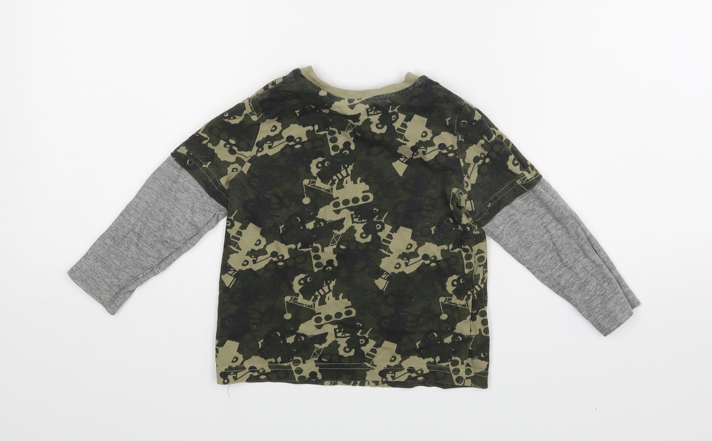 Nutmeg Boys Green Camouflage  Basic T-Shirt Size 18-24 Months