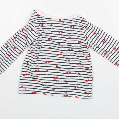 Primark Baby White Striped  Basic Blouse Size 6-9 Months