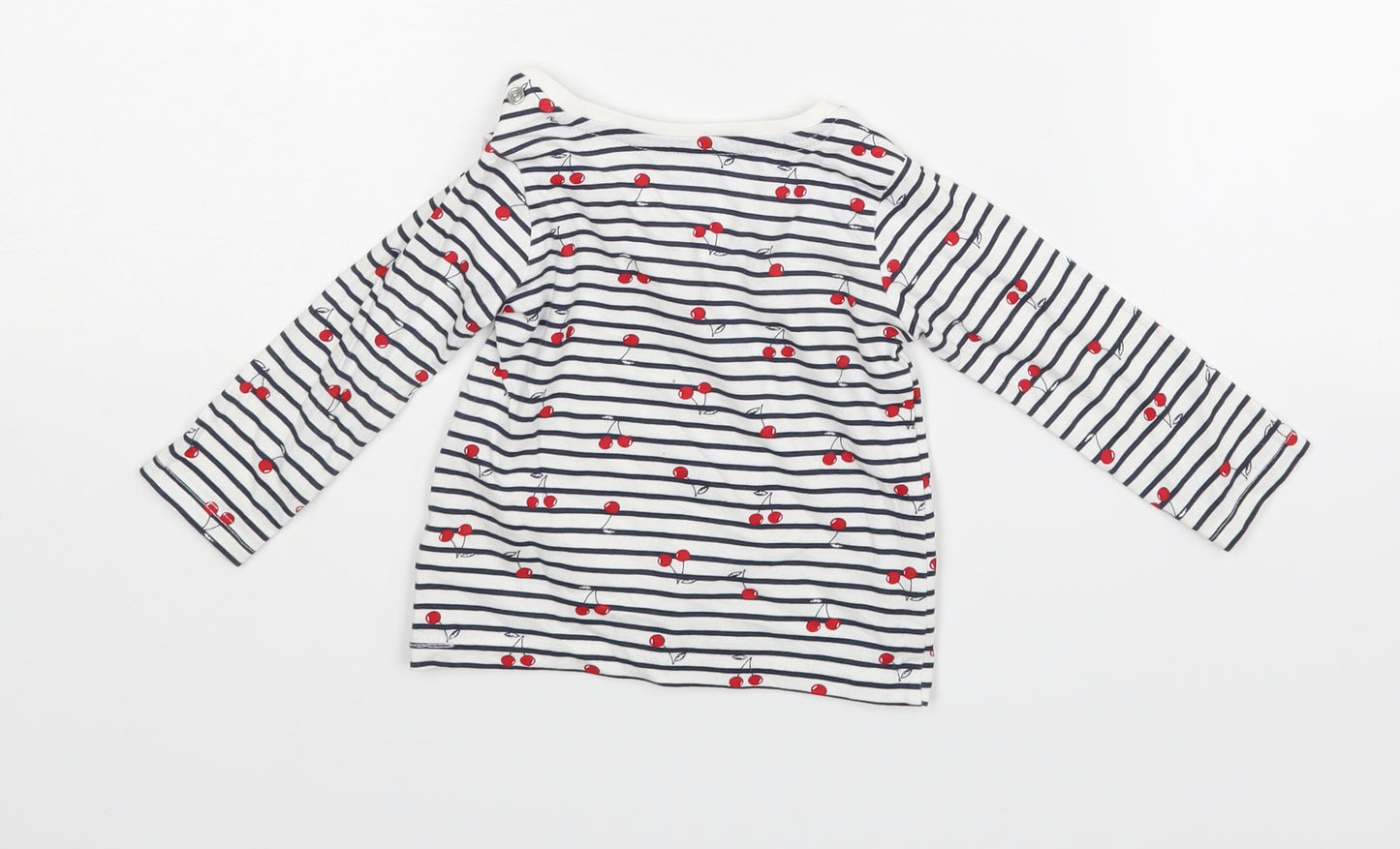 Primark Baby White Striped  Basic Blouse Size 6-9 Months