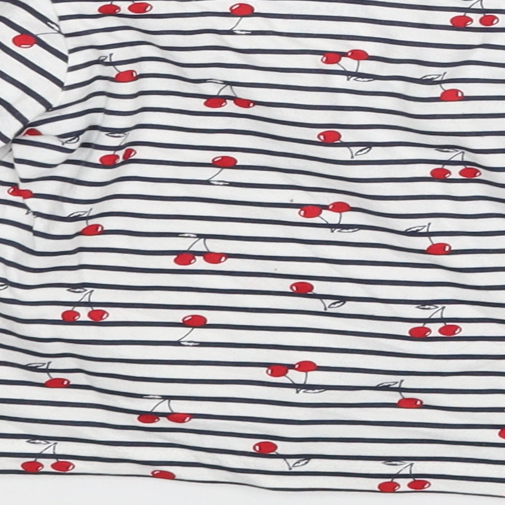 Primark Baby White Striped  Basic Blouse Size 6-9 Months