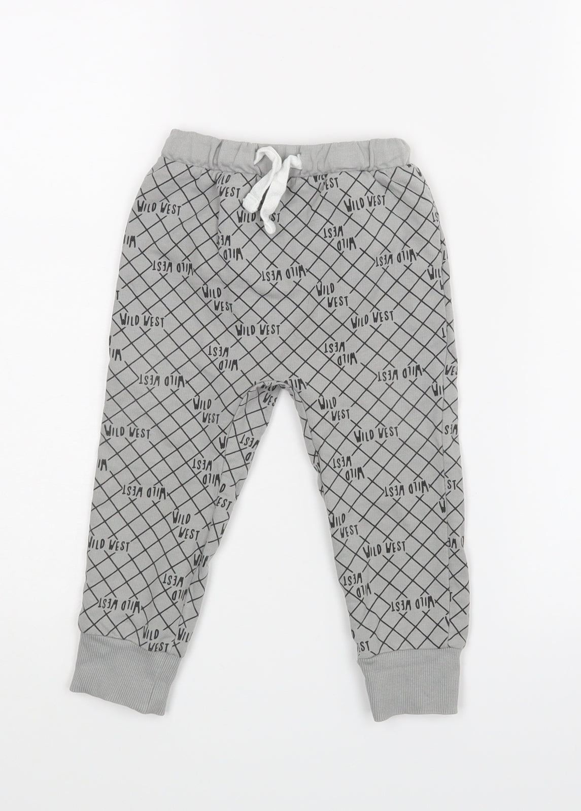 So Cute Baby Grey Check  Jogger Trousers Size 6-9 Months