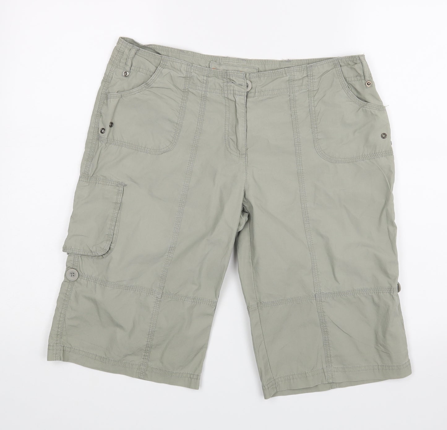 Select Womens Green   Cargo Shorts Size 12
