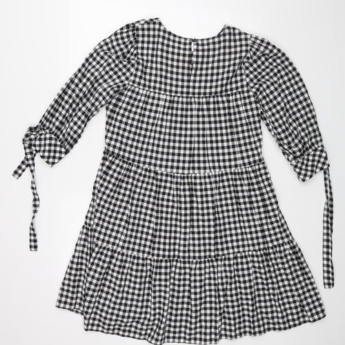 F&F Womens Black Check  A-Line  Size 10