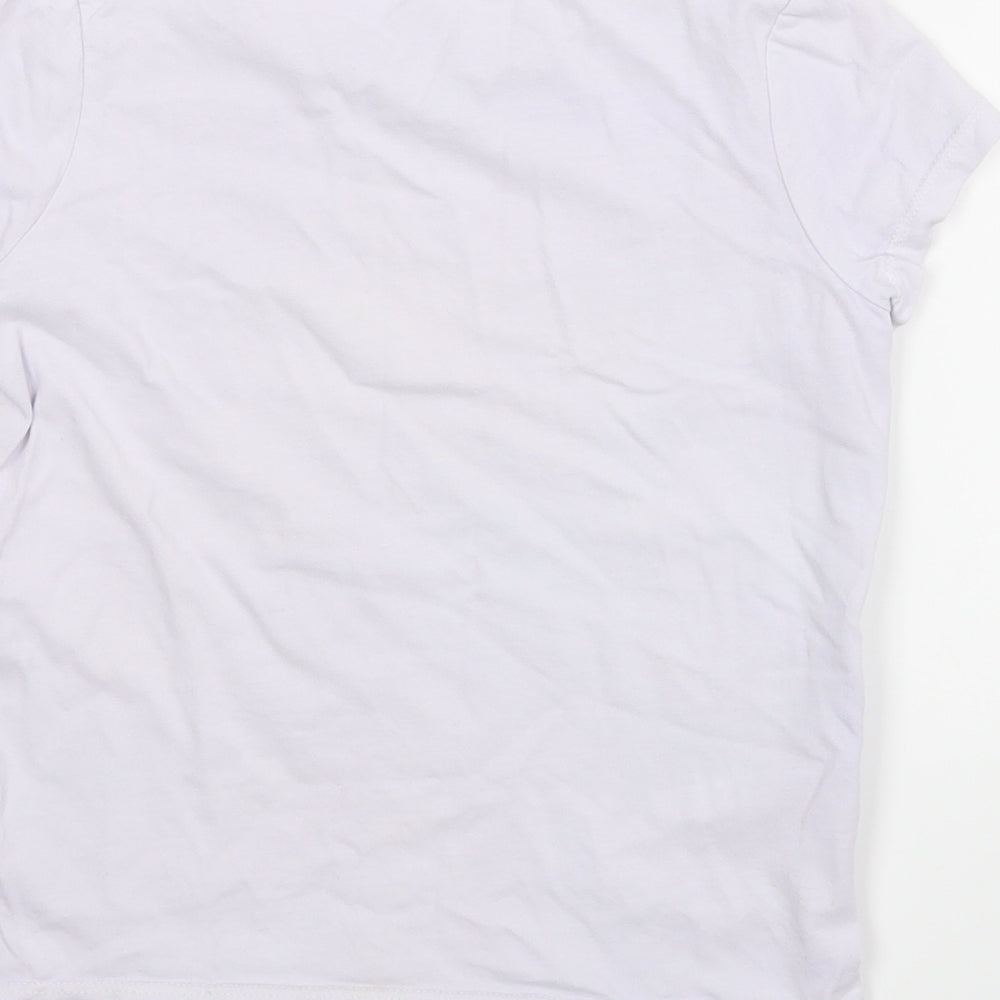 George Girls Purple   Basic T-Shirt Size 6-7 Years
