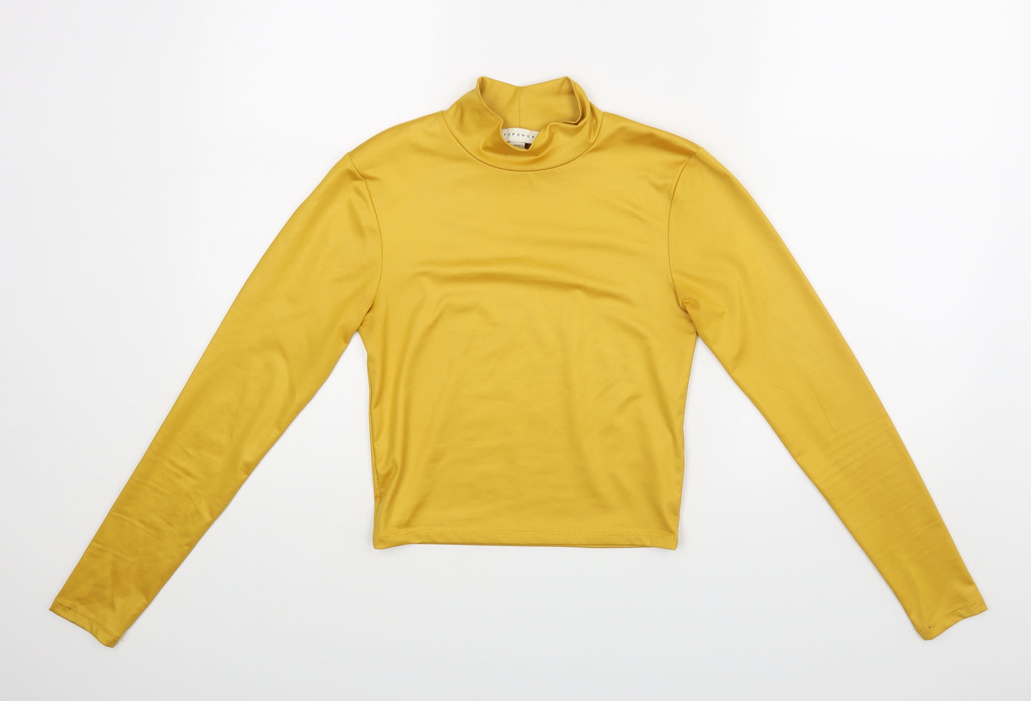 Top Shop Womens Yellow   Basic Blouse Size 8