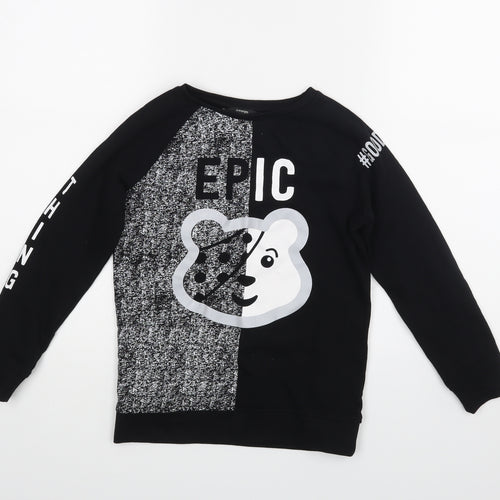 George Boys Black   Pullover Jumper Size 8-9 Years  - Epic. Children in need