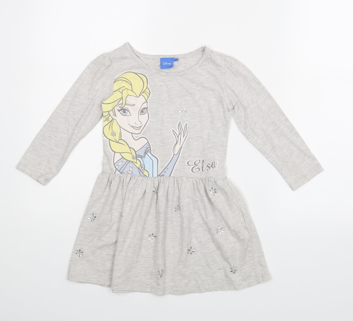 Disney Girls Grey   A-Line  Size 4-5 Years  - Elsa