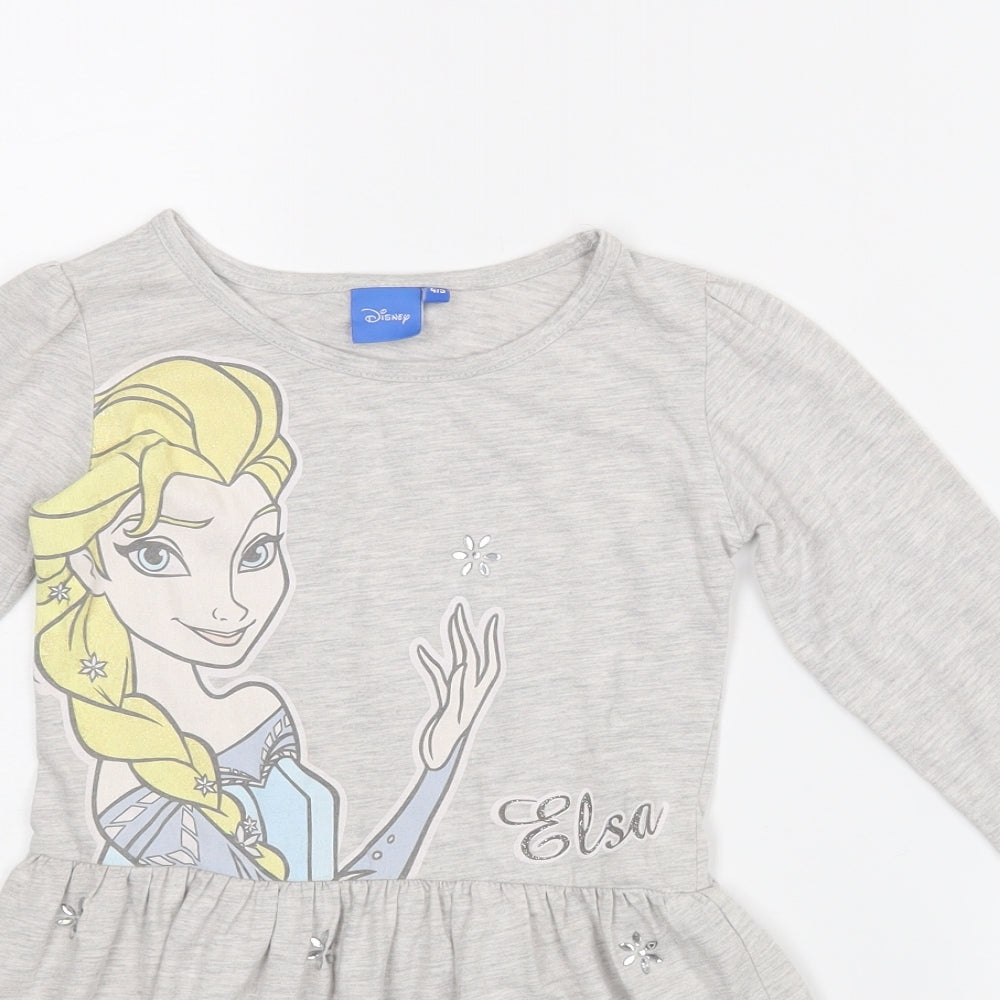 Disney Girls Grey   A-Line  Size 4-5 Years  - Elsa