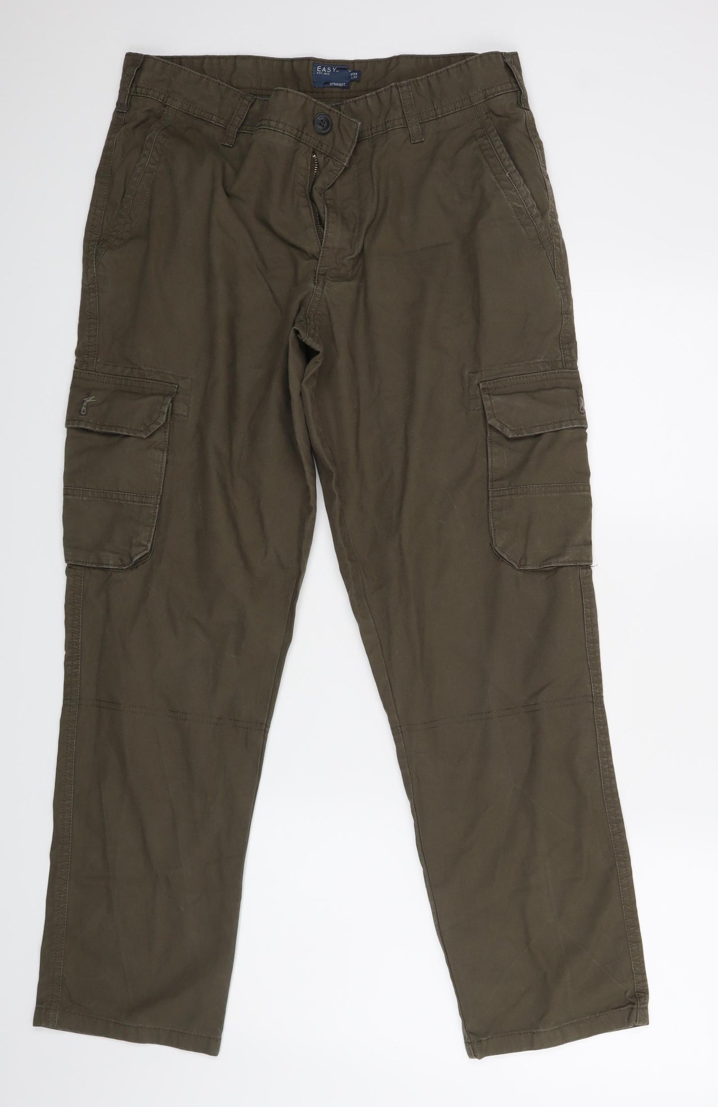Matalan Mens Green   Cargo Trousers Size 34 L31 in