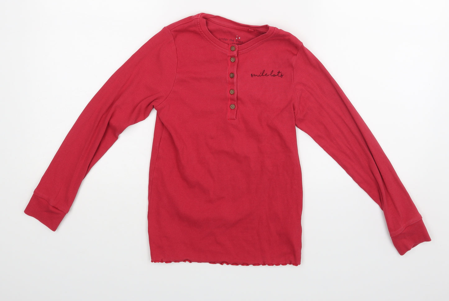 NEXT Girls Red  Rayon Basic Blouse Size 9 Years  - Smile lots