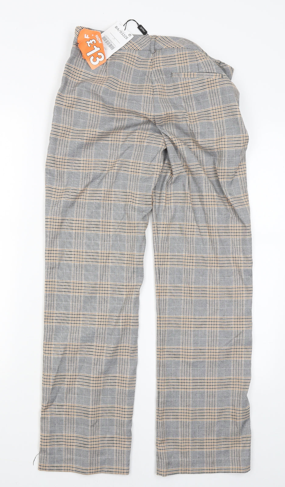NEXT Womens Orange Check  Trousers  Size 8 L27 in