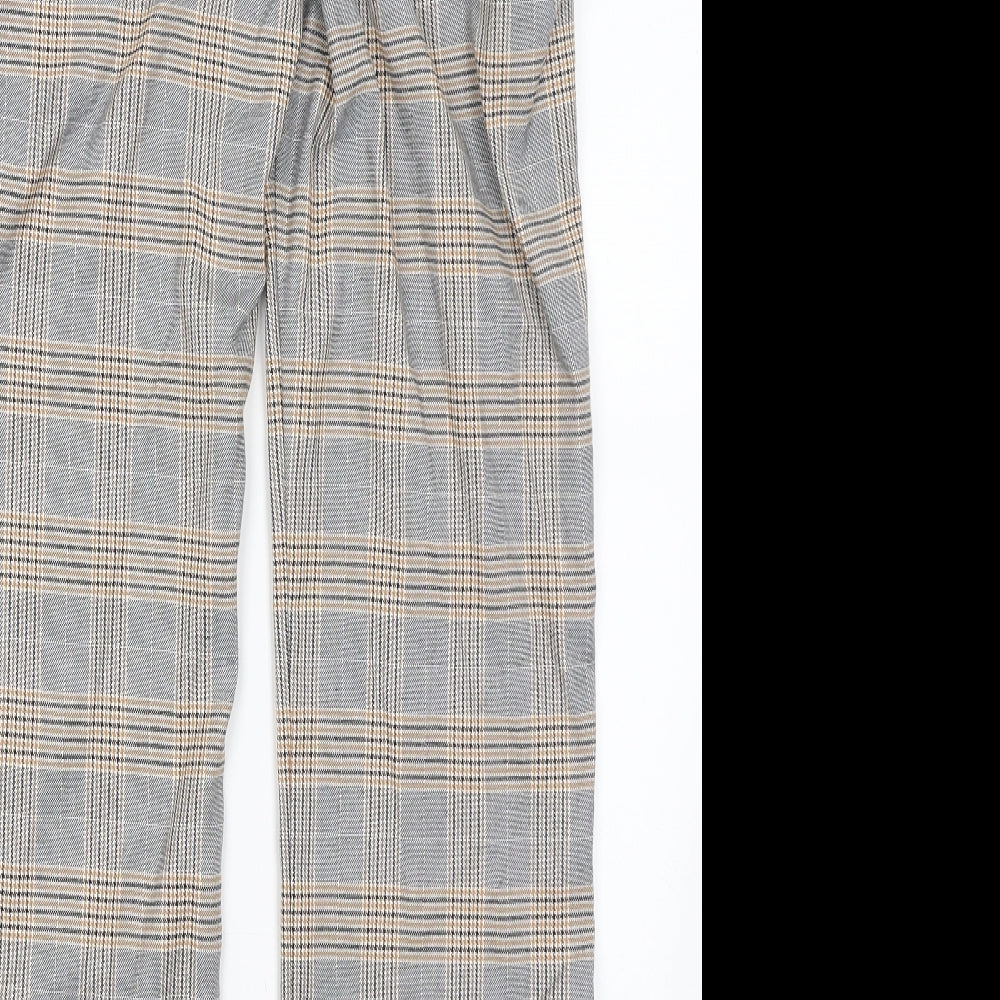 NEXT Womens Orange Check  Trousers  Size 8 L27 in