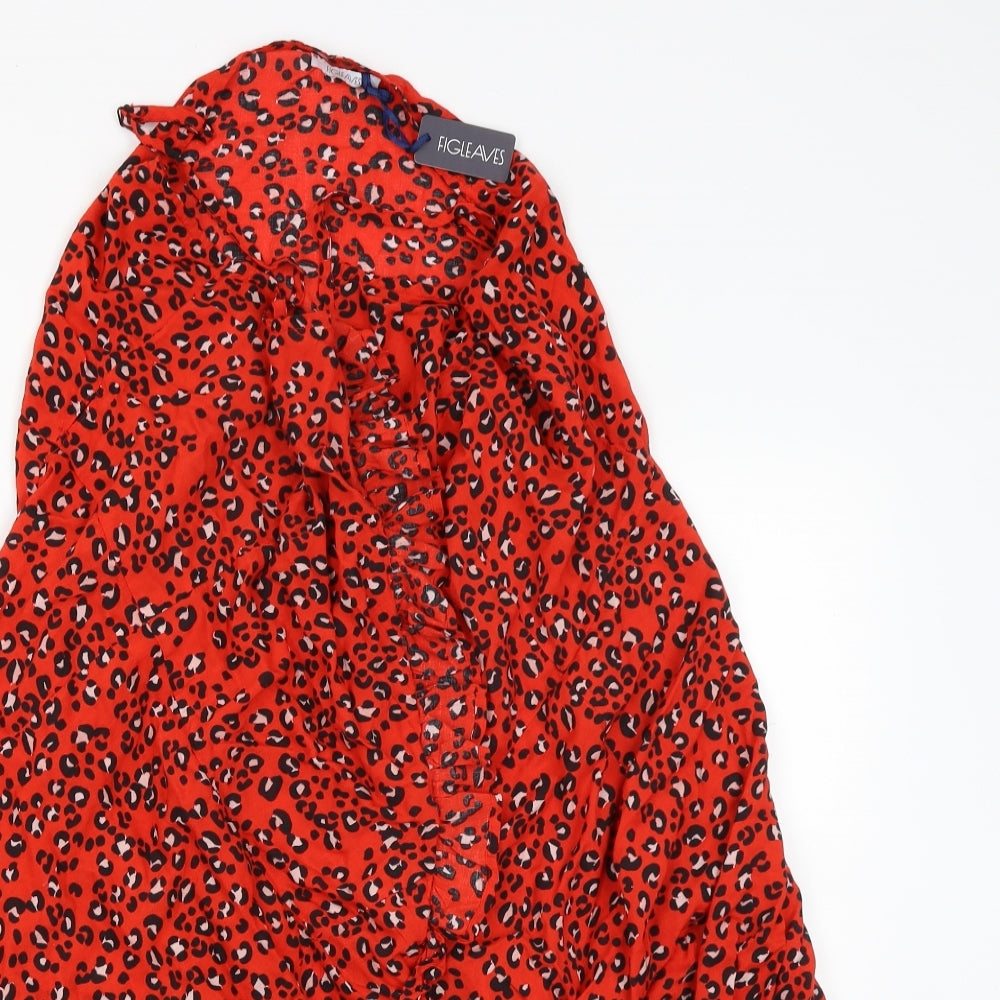figleaves Womens Red Floral  A-Line  Size 18