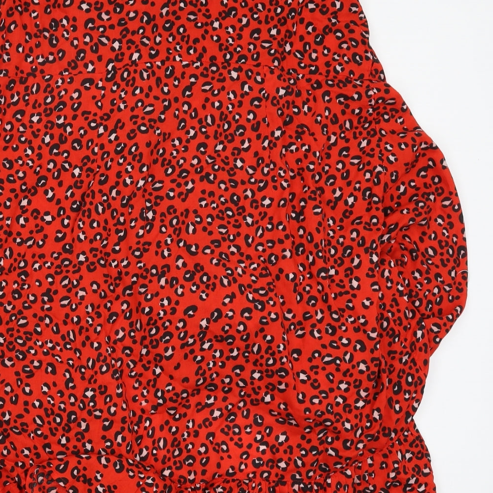 figleaves Womens Red Floral  A-Line  Size 18