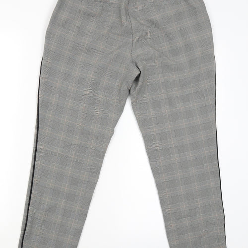 Nutmeg Womens Black Check  Jegging Trousers Size 10 L26 in