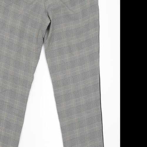 Nutmeg Womens Black Check  Jegging Trousers Size 10 L26 in