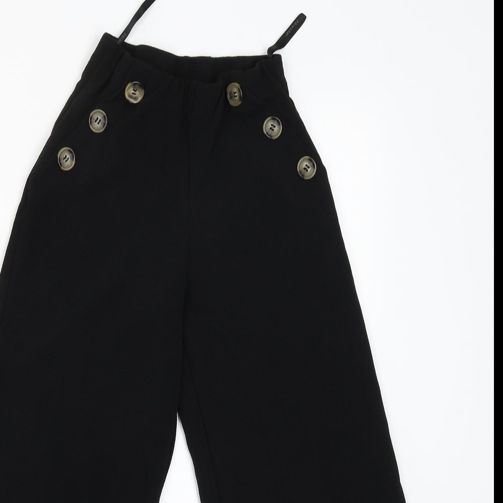Primark Womens Black   Carpenter Trousers Size 4 L21 in
