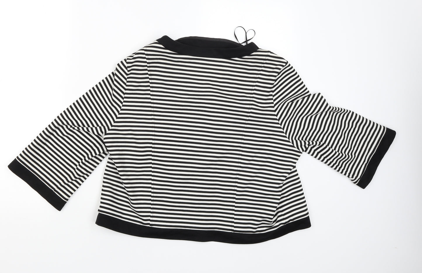 George Womens Black Striped  Cardigan Jumper Size 18