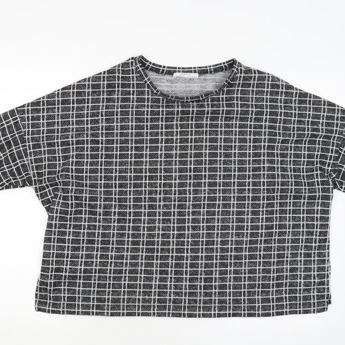 Zara Womens Black Check  Pullover Jumper Size M