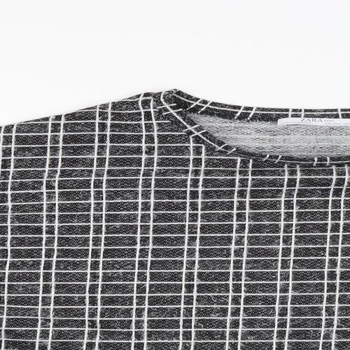 Zara Womens Black Check  Pullover Jumper Size M